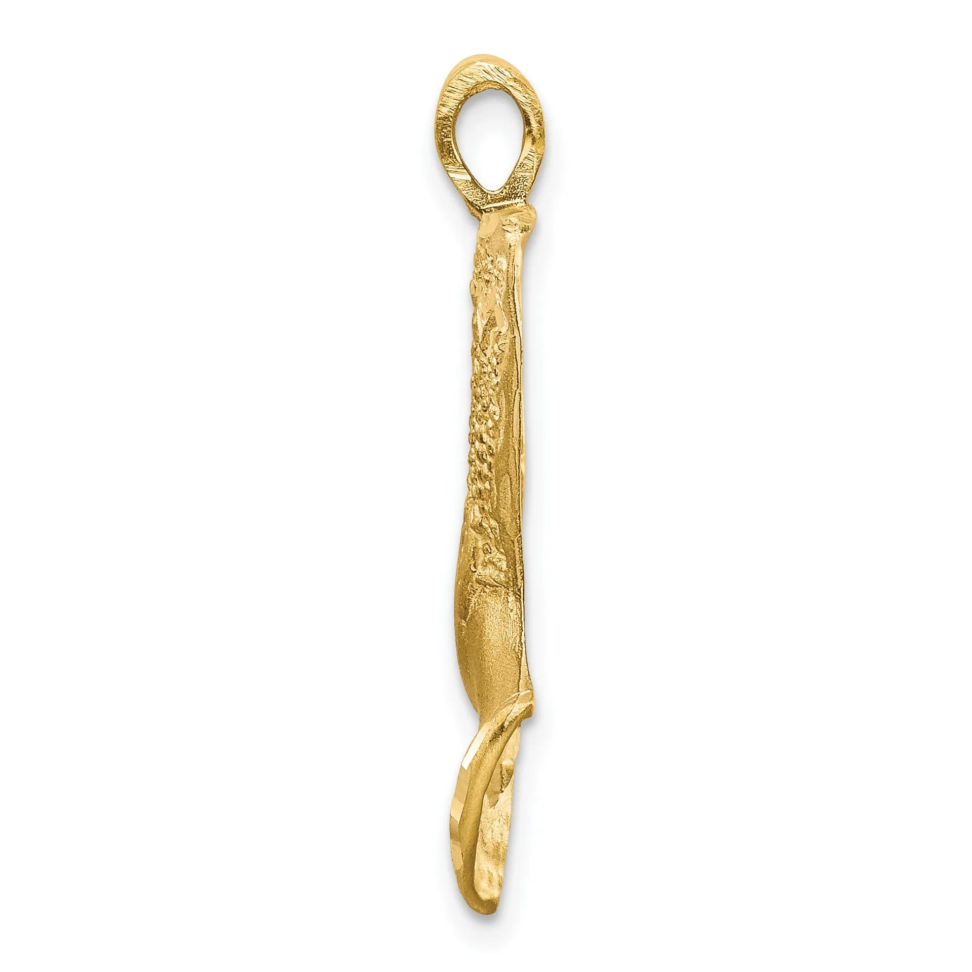 14K Yellow Gold Satin D.C Finished Queen Nefertiti Pendant
