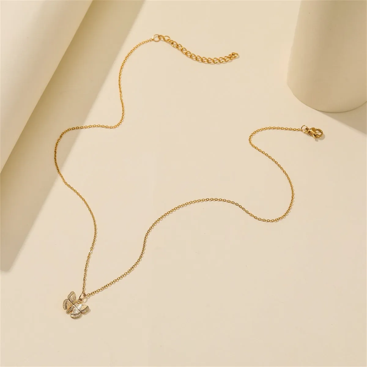 18K Gold-Plated Butterfly Pendant Necklace