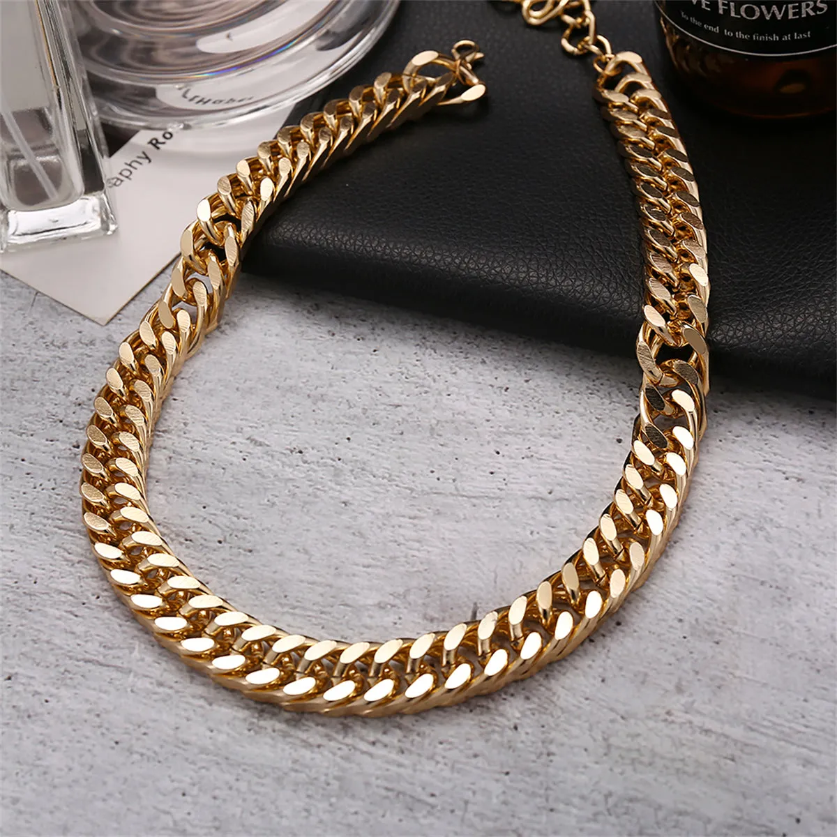 18K Gold-Plated Curb Chain Necklace