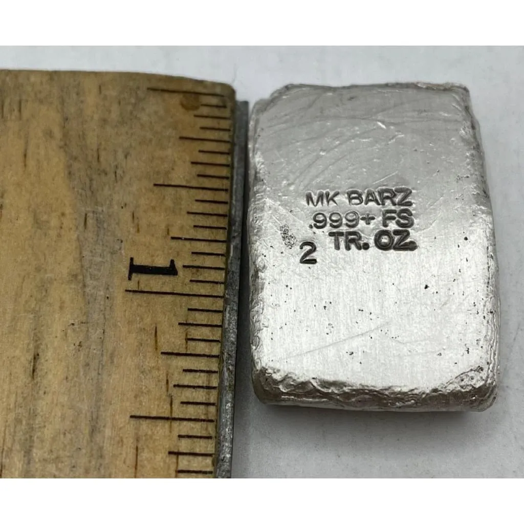 2 Ozt MK BarZ "The Lovers" Weight Bar .999 Fine Silver