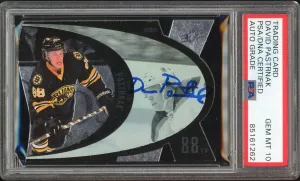 2014-15 SPx Retro #69 David Pastrnak RC Rookie On Card PSA/DNA Auto GEM MINT 10