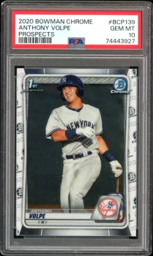 2020 Bowman Chrome  Prospects #BCP139 Anthony Volpe RC Yankees PSA 10 GEM MINT