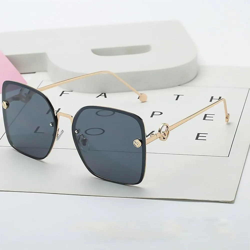 2021 Black Retro Square Sunglasses Women Men Oversized Accessory Eyeglasses UV400