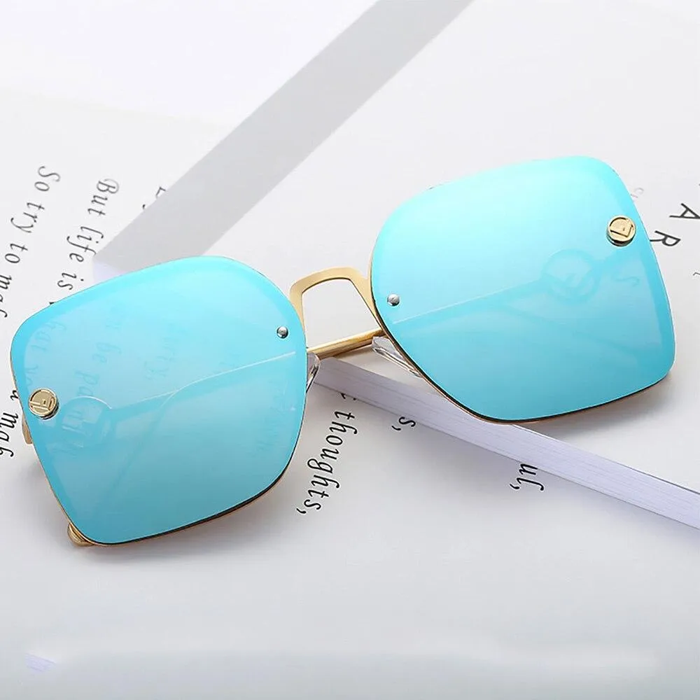 2021 Black Retro Square Sunglasses Women Men Oversized Accessory Eyeglasses UV400