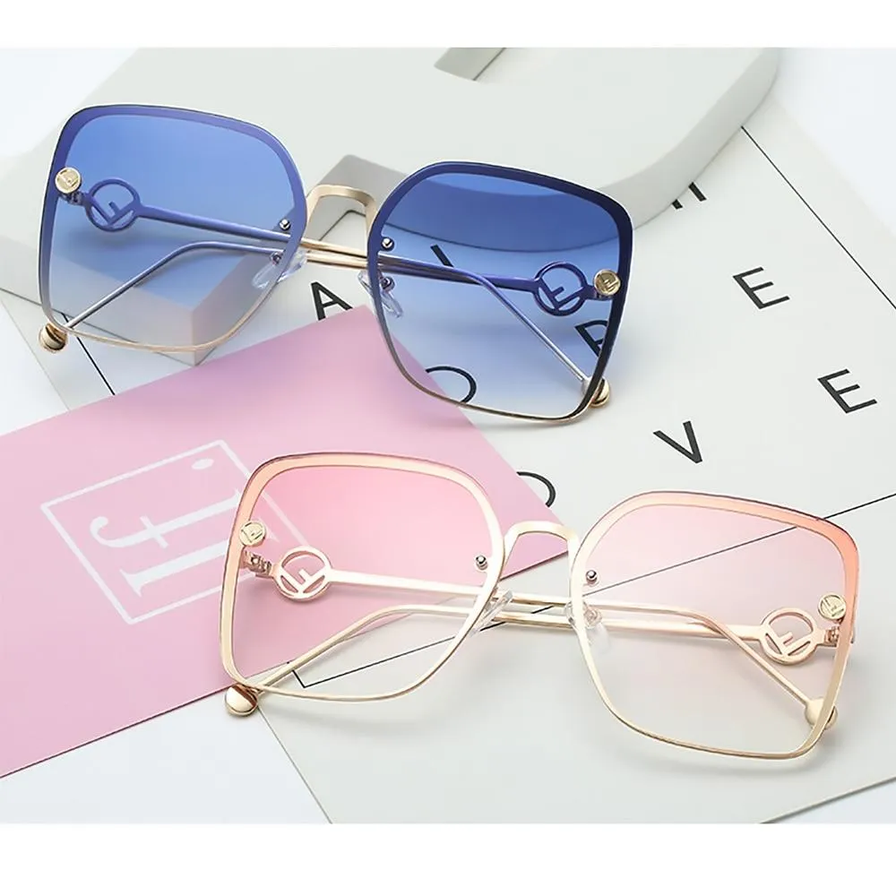 2021 Black Retro Square Sunglasses Women Men Oversized Accessory Eyeglasses UV400