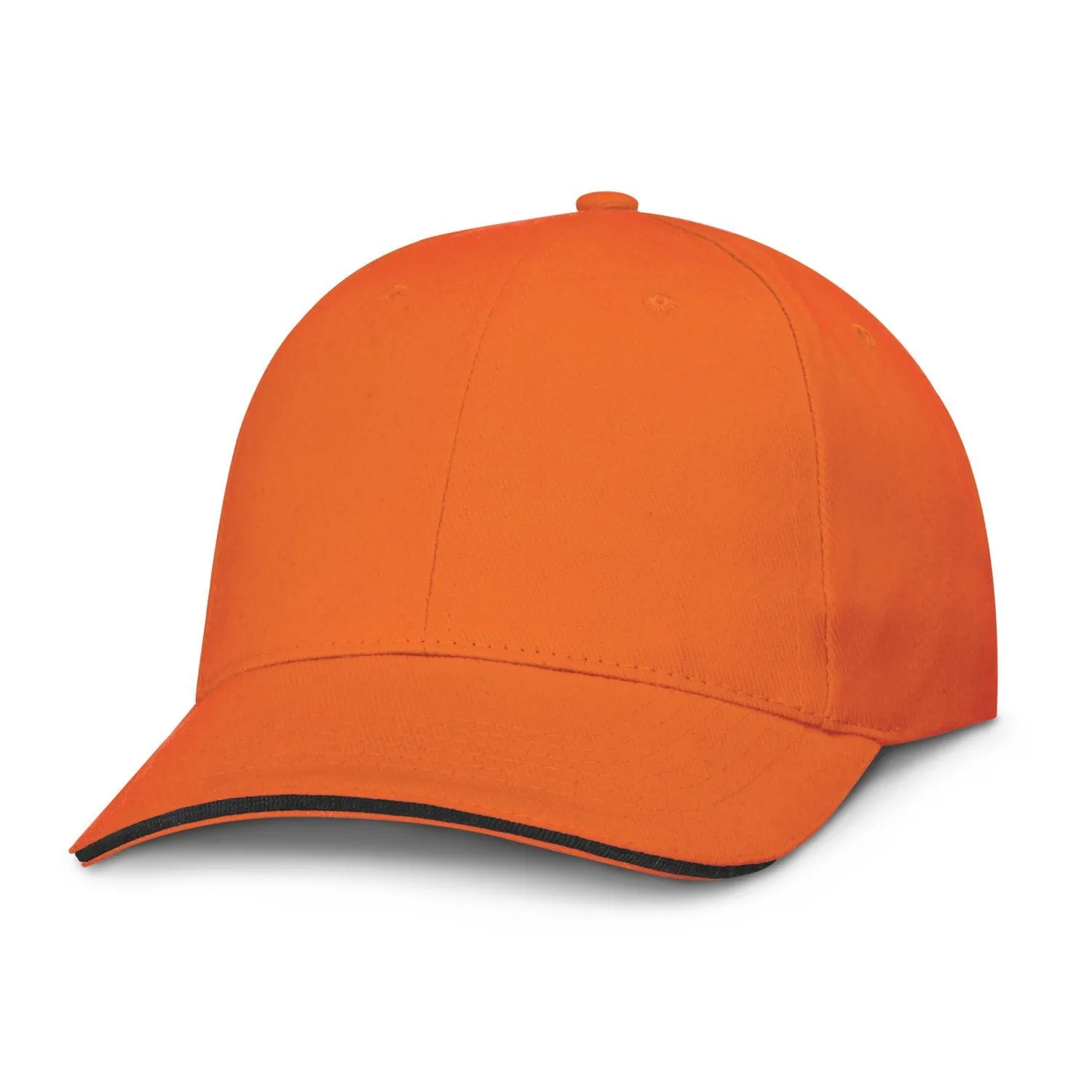 6 Panel Sandwich Black Trim Cap(SHW-14T)