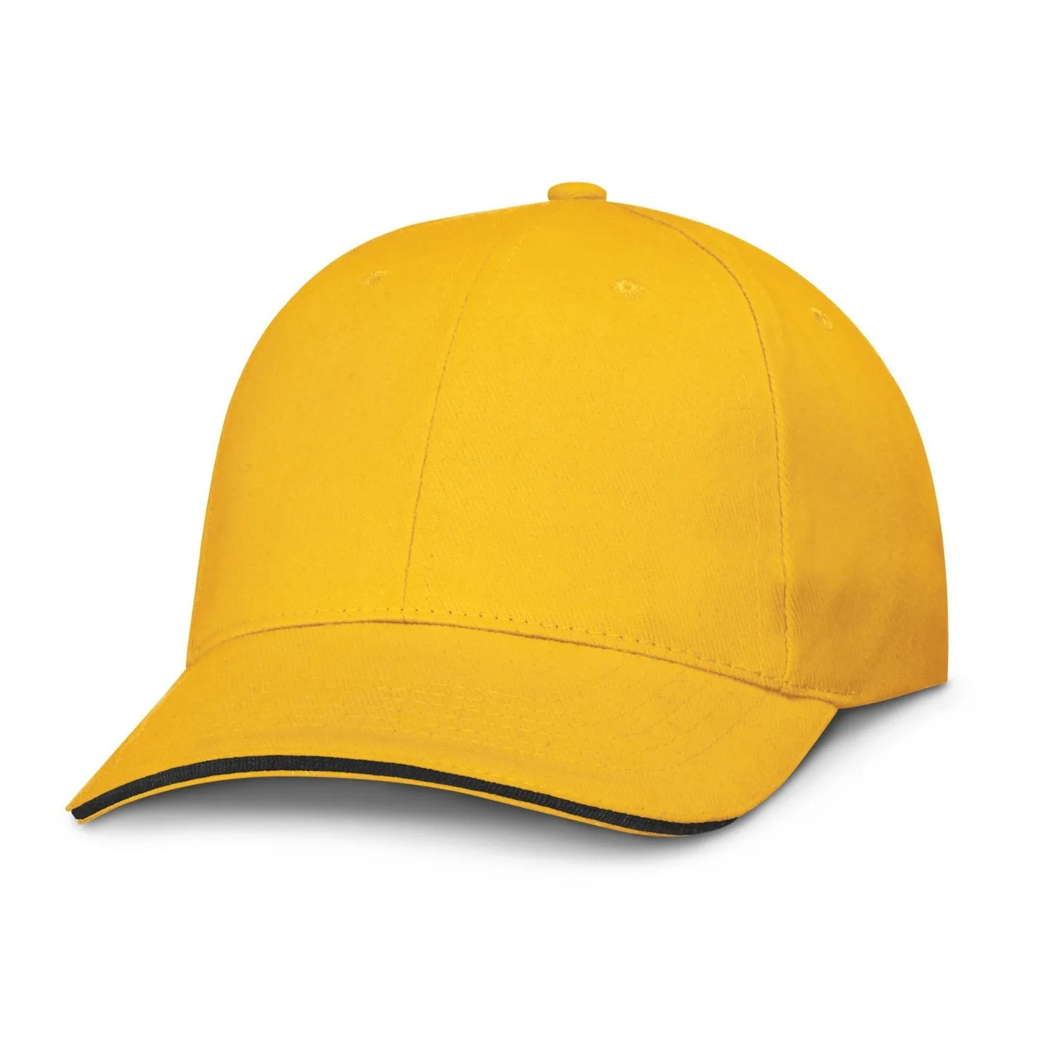 6 Panel Sandwich Black Trim Cap(SHW-14T)
