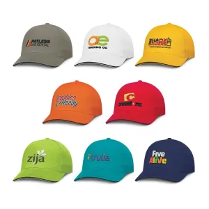 6 Panel Sandwich Black Trim Cap(SHW-14T)