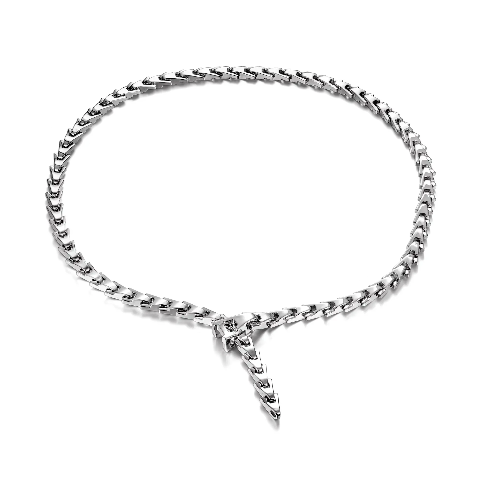 Aporro A® Plain Gold Adjustable Snake Necklace - 8mm