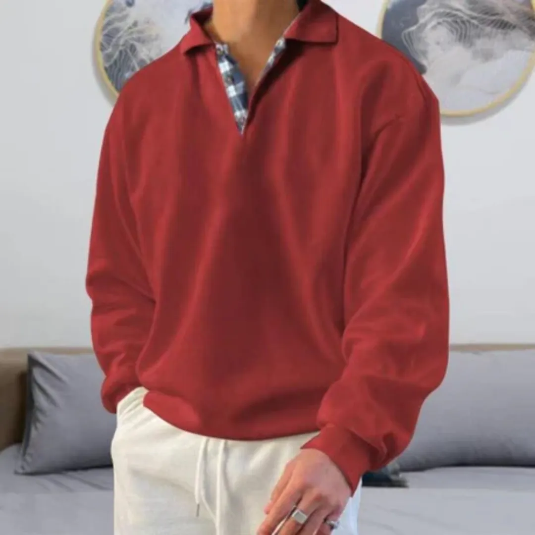 Armie | Men Oversized Half Button Sweater | Warm
