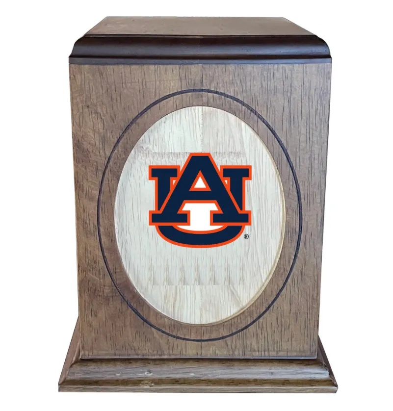 Auburn University Tigers Wooden Memorial Cremation Urn - WDAUB100