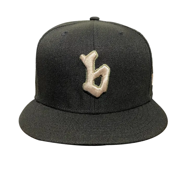 B 97 Logo Fitted New Era Hat (Black/Cream)