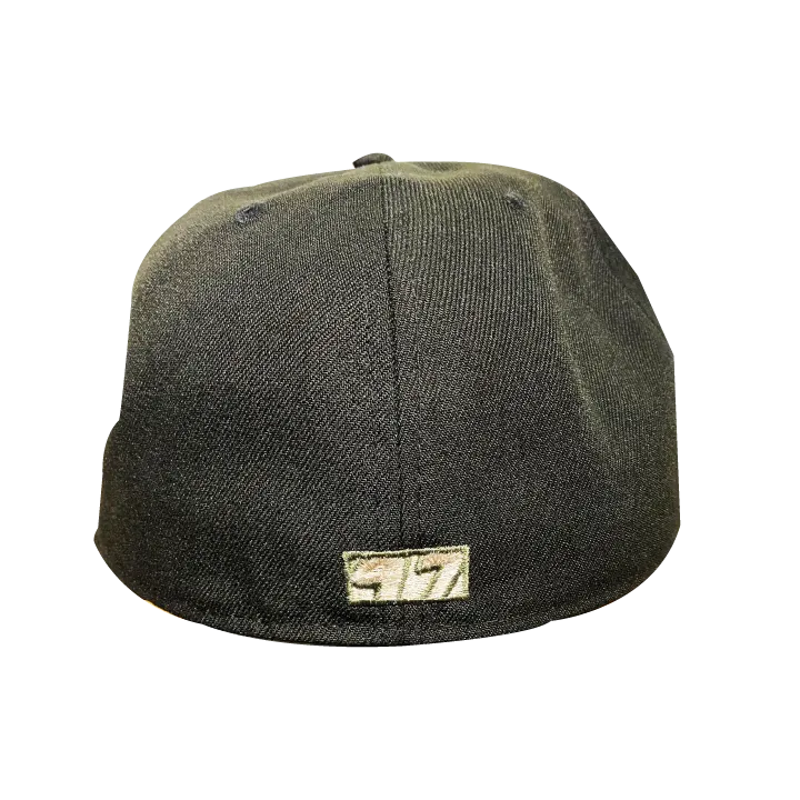 B 97 Logo Fitted New Era Hat (Black/Cream)