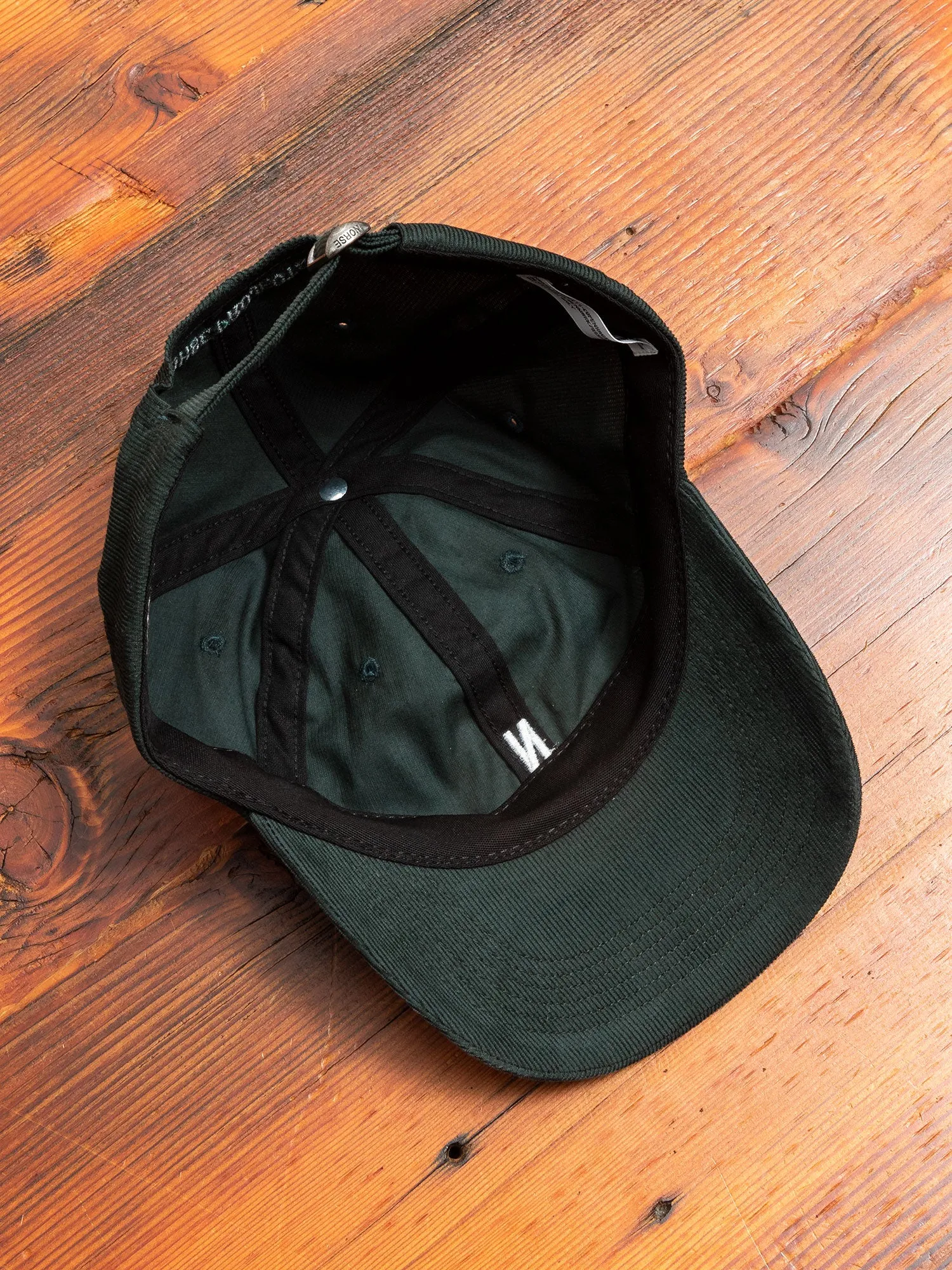 Baby Corduroy Sports Cap in Deep Sea Green