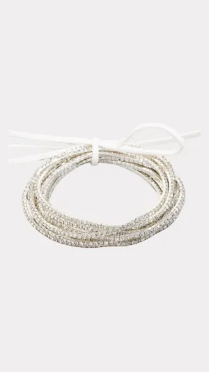 Baguette Hinge Bangle Silver