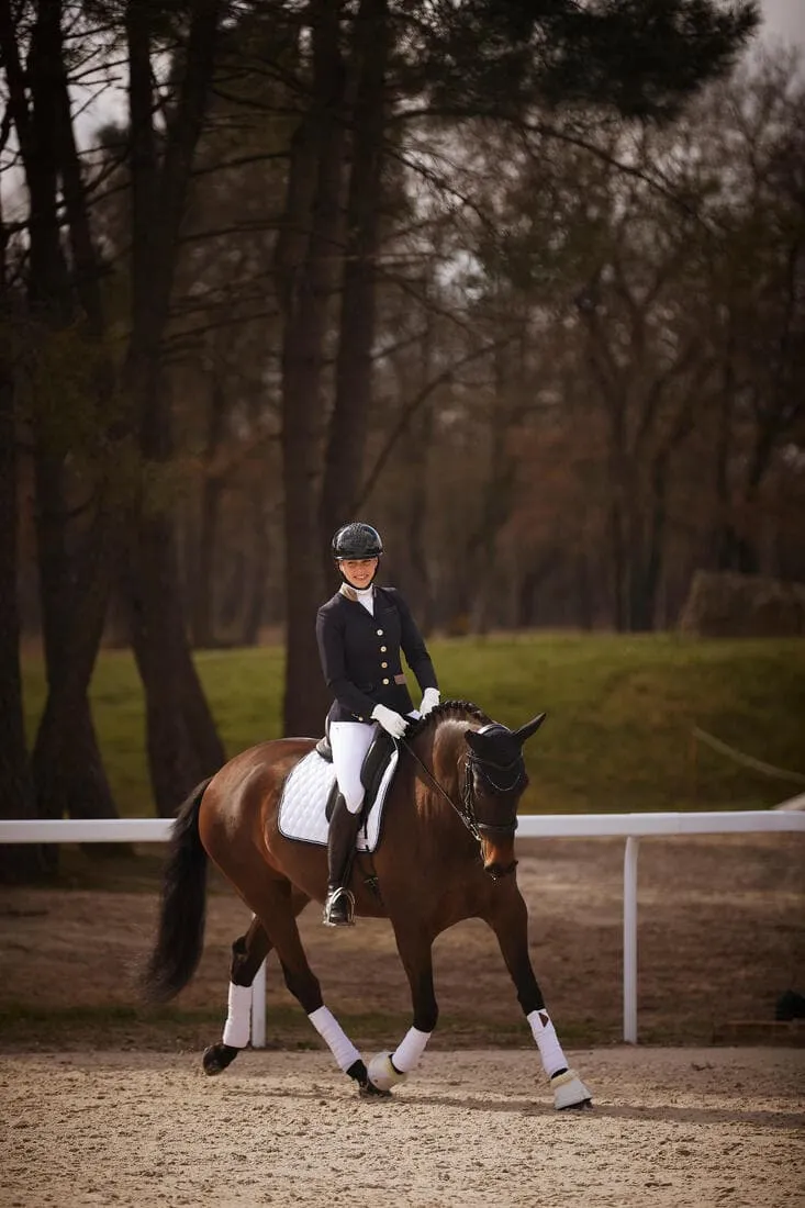 Bandes de polo équitation Cheval et Poney - blanches x4