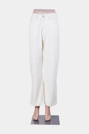 Beginning Boutique Pastel Yellow High Waisted Straight Leg Jeans