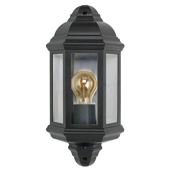 BELL 10361 Retro Half Lantern Black with PIR (lamp not included)