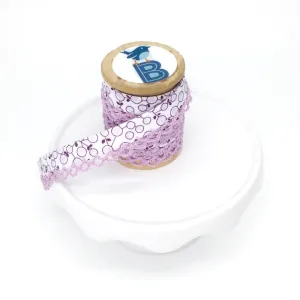 Bias Tape Double Fold Crocheted Edge in Retro Purple