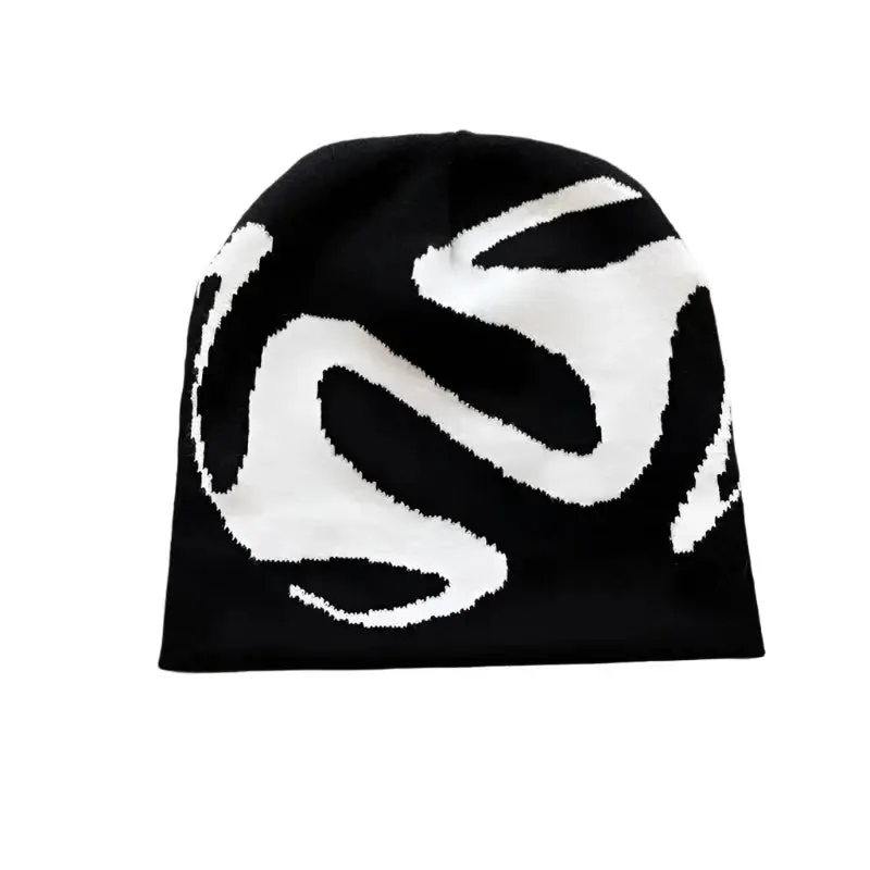 Black and White Beanie