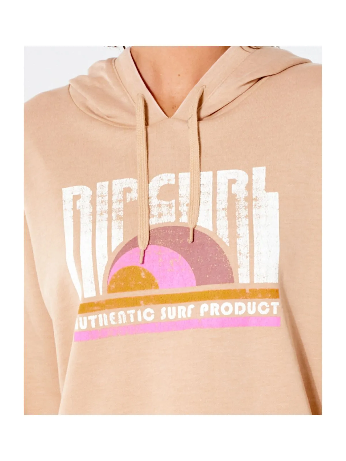 Bluza dresowa damska RIP CURL Wave Shapers Hood - kremowa