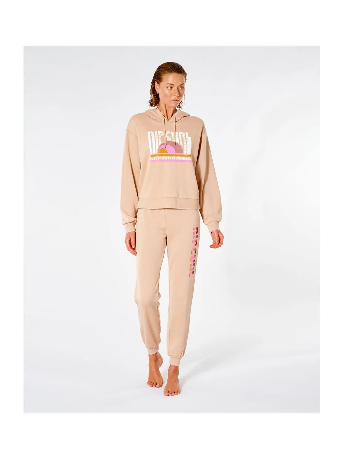 Bluza dresowa damska RIP CURL Wave Shapers Hood - kremowa
