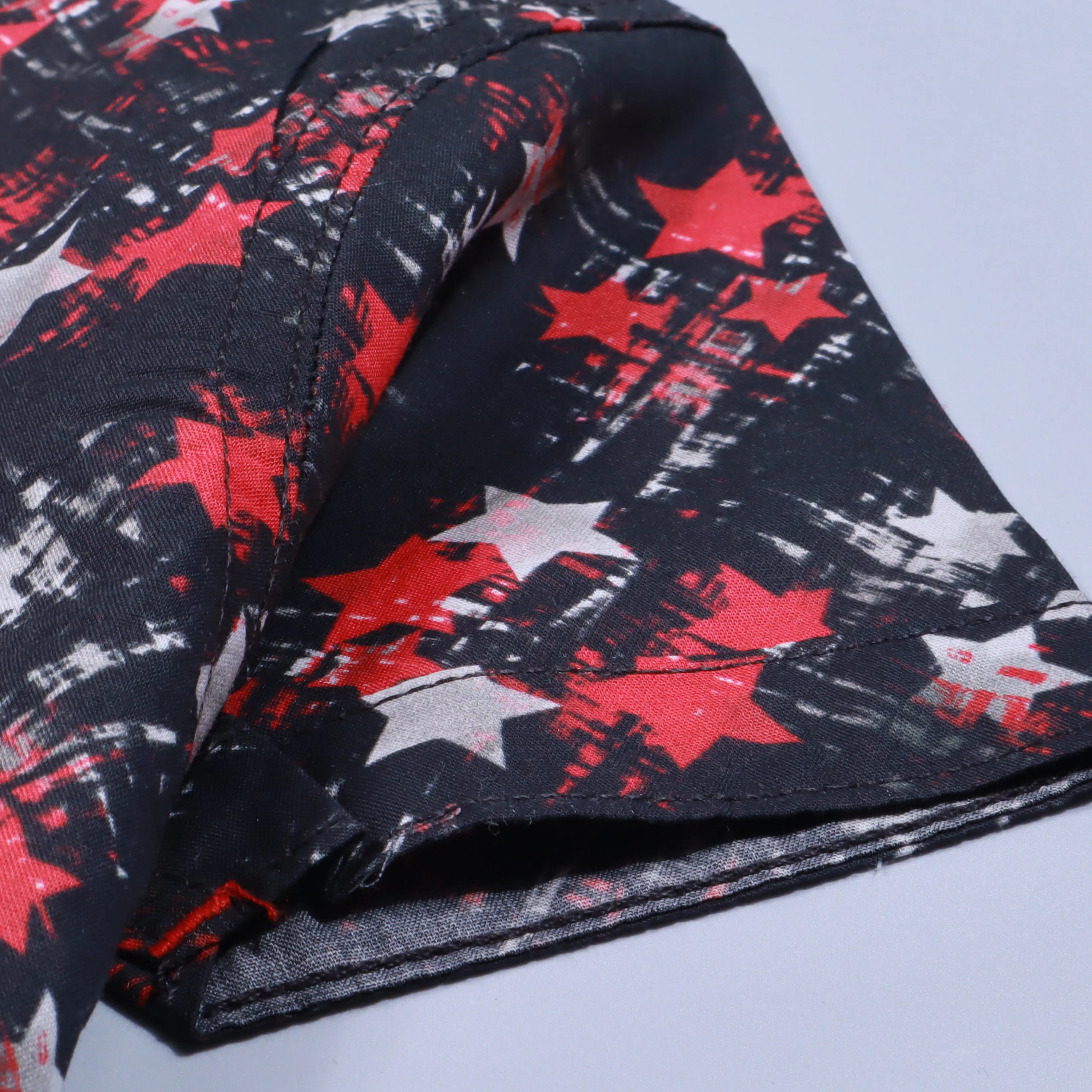 Boys Half Sleeves Casual Shirt Color Black-Red