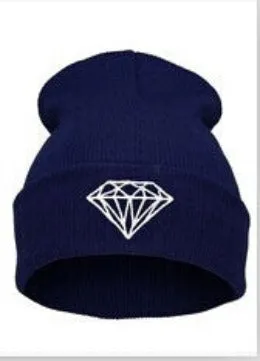 Brand Gorros Fashion Beanie Men Casual Winter Hat Warm Diamond Knitted Hats For Women Hip Hop Skullies Beanies Toca