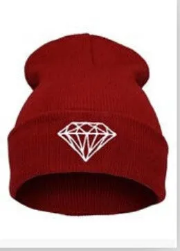Brand Gorros Fashion Beanie Men Casual Winter Hat Warm Diamond Knitted Hats For Women Hip Hop Skullies Beanies Toca