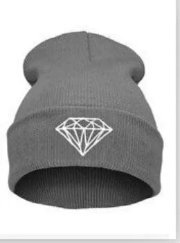 Brand Gorros Fashion Beanie Men Casual Winter Hat Warm Diamond Knitted Hats For Women Hip Hop Skullies Beanies Toca