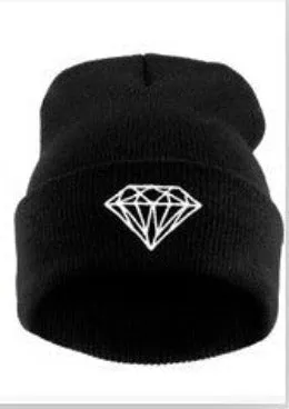 Brand Gorros Fashion Beanie Men Casual Winter Hat Warm Diamond Knitted Hats For Women Hip Hop Skullies Beanies Toca