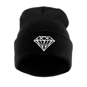 Brand Gorros Fashion Beanie Men Casual Winter Hat Warm Diamond Knitted Hats For Women Hip Hop Skullies Beanies Toca