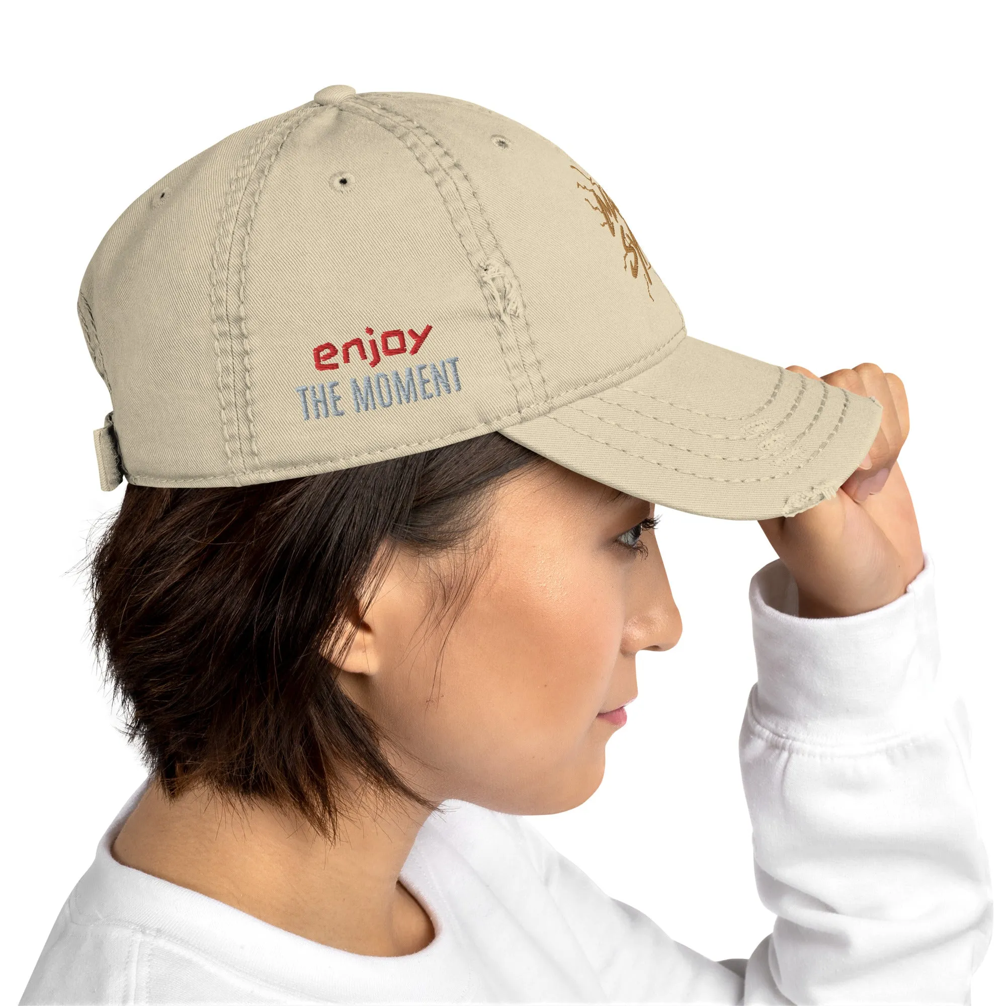 Branded Distressed Dad Hat