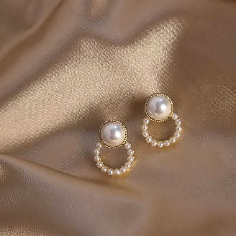 Brown Earrings Vintage Matte drop Earrings for women Metal Fashion Statement Dangle Earring