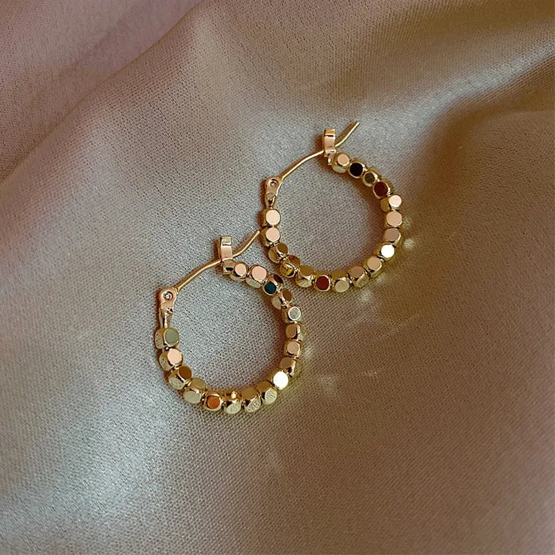 Brown Earrings Vintage Matte drop Earrings for women Metal Fashion Statement Dangle Earring