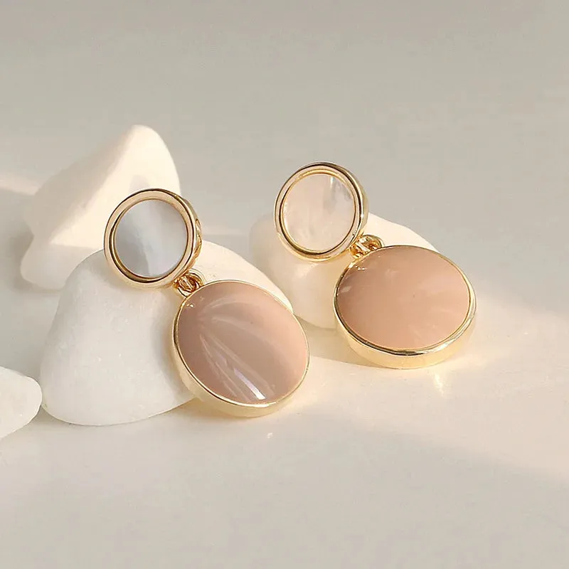 Brown Earrings Vintage Matte drop Earrings for women Metal Fashion Statement Dangle Earring