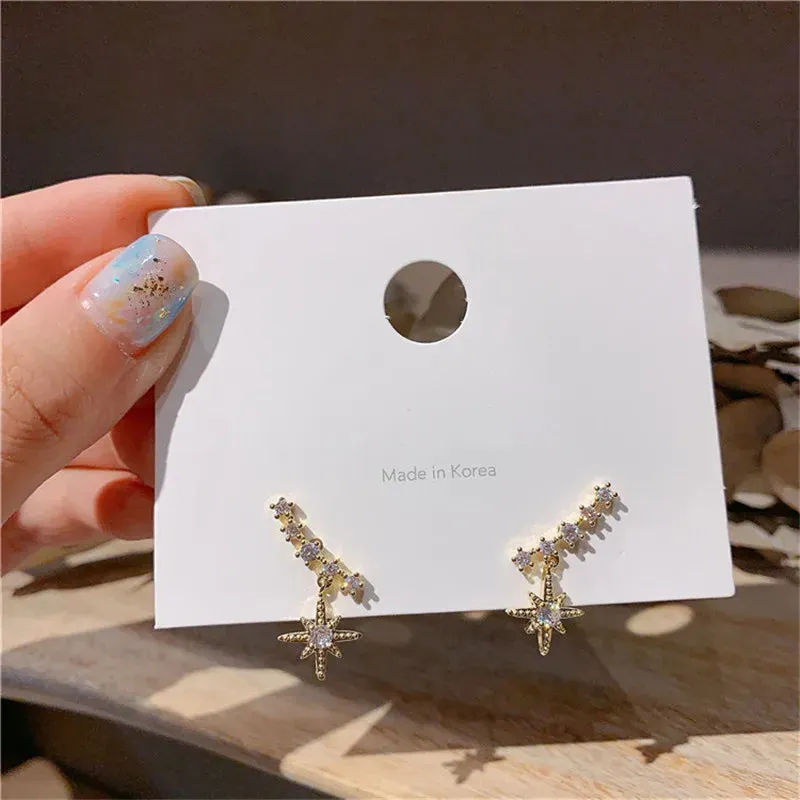 Brown Earrings Vintage Matte drop Earrings for women Metal Fashion Statement Dangle Earring