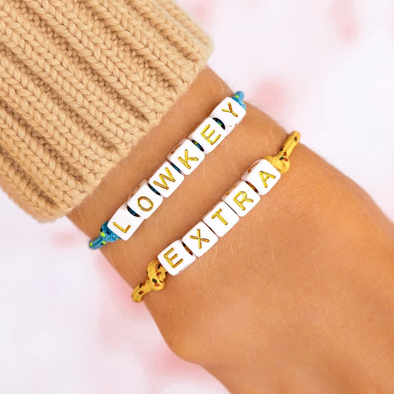 Bungee Cord Alphabet Beaded Bracelet