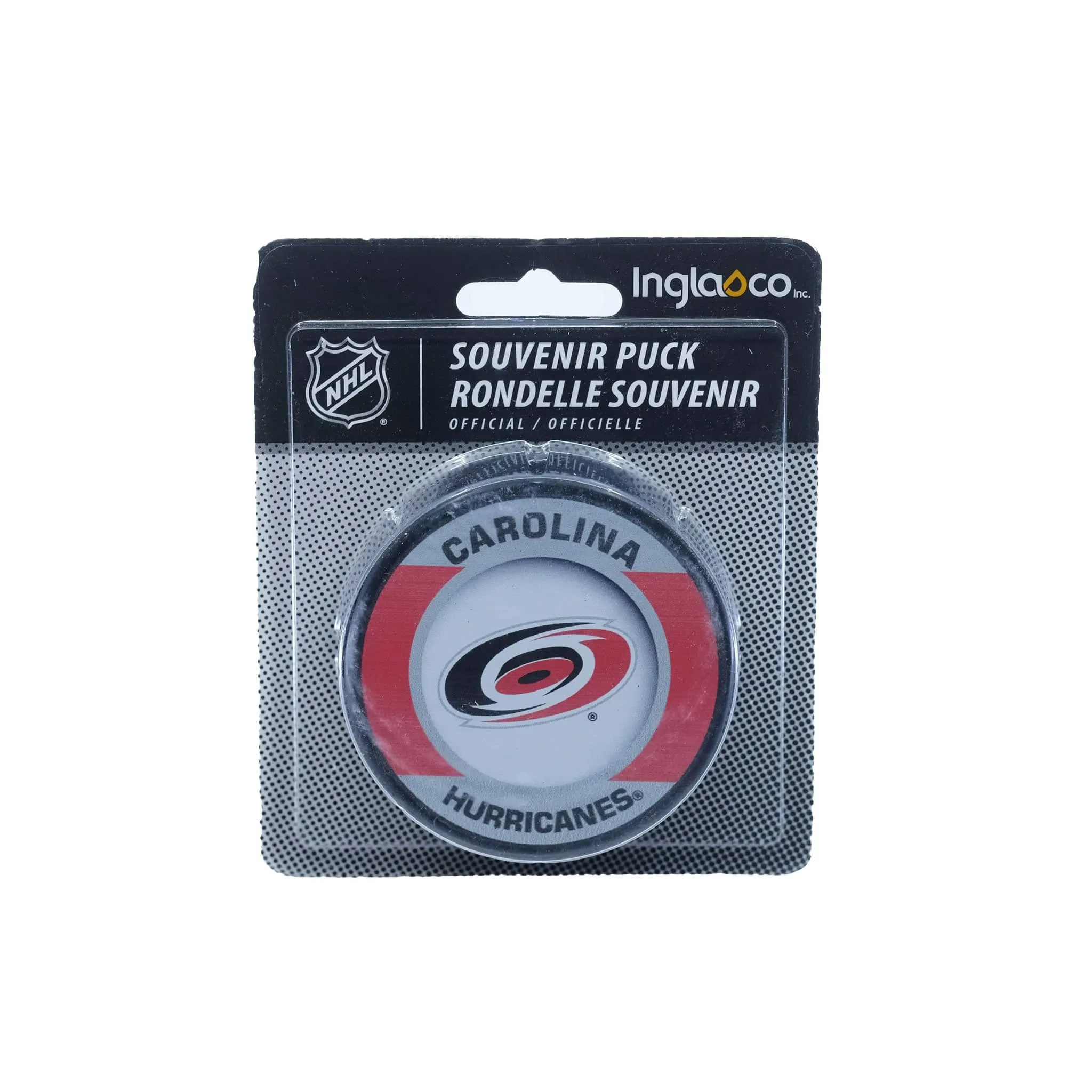 Carolina Hurricanes Inglasco NHL Retro Logo Hockey Puck