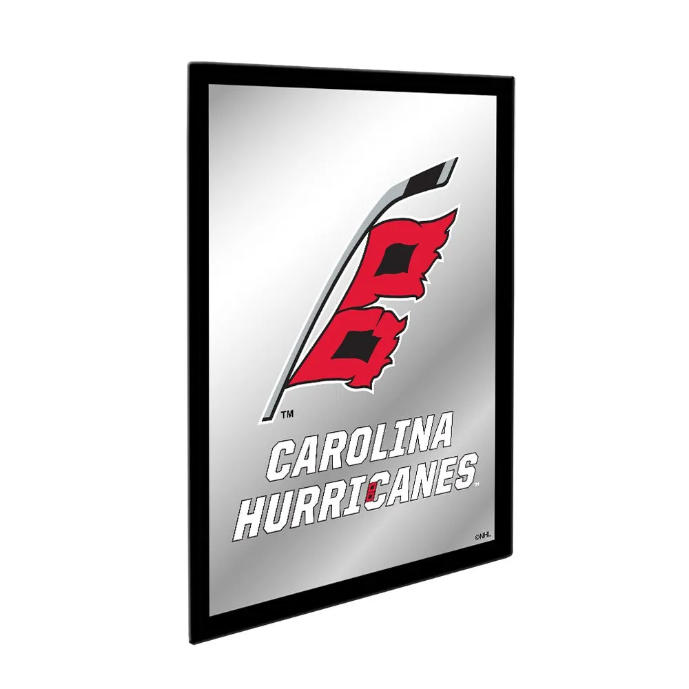 Carolina Hurricanes: Logo - Framed Mirrored Wall Sign