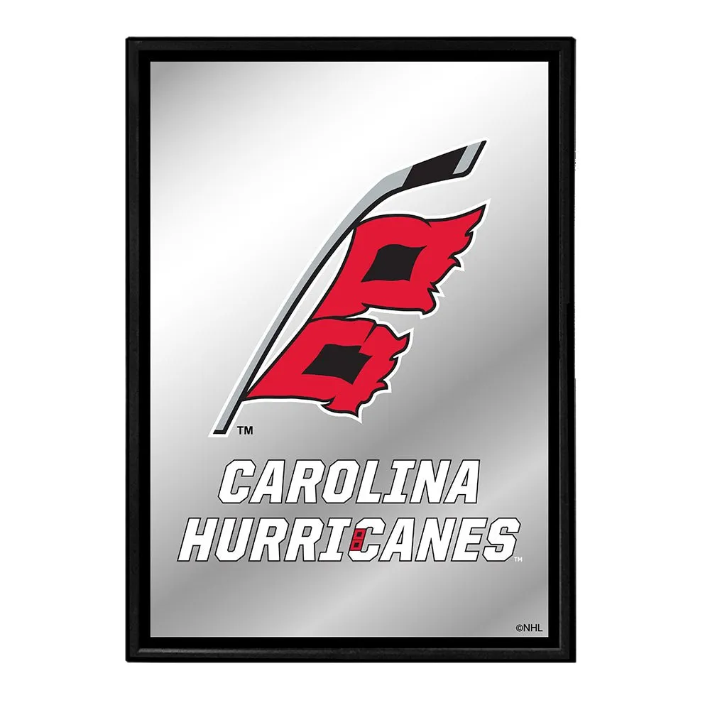 Carolina Hurricanes: Logo - Framed Mirrored Wall Sign