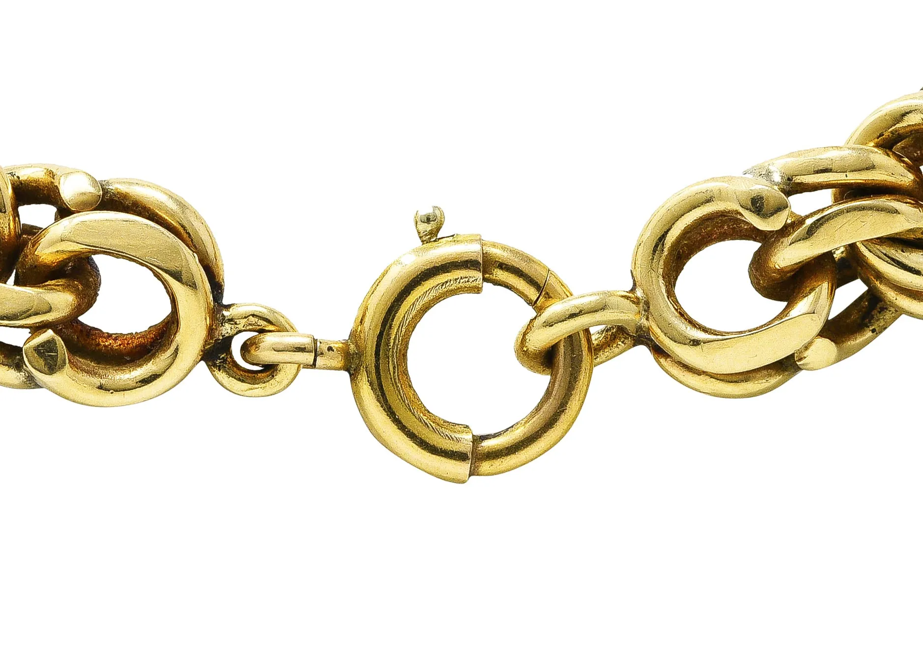 Cartier Retro 14 Karat Yellow Gold Double Curb Link Vintage Unisex Chain Necklace
