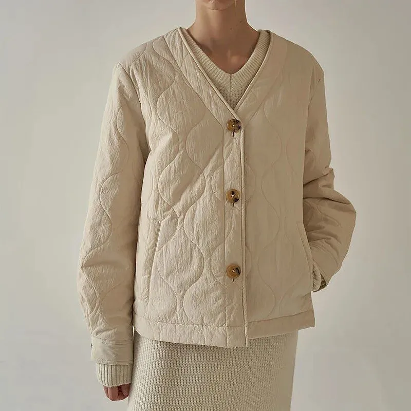 Casual Streetwear Quilted Jacket