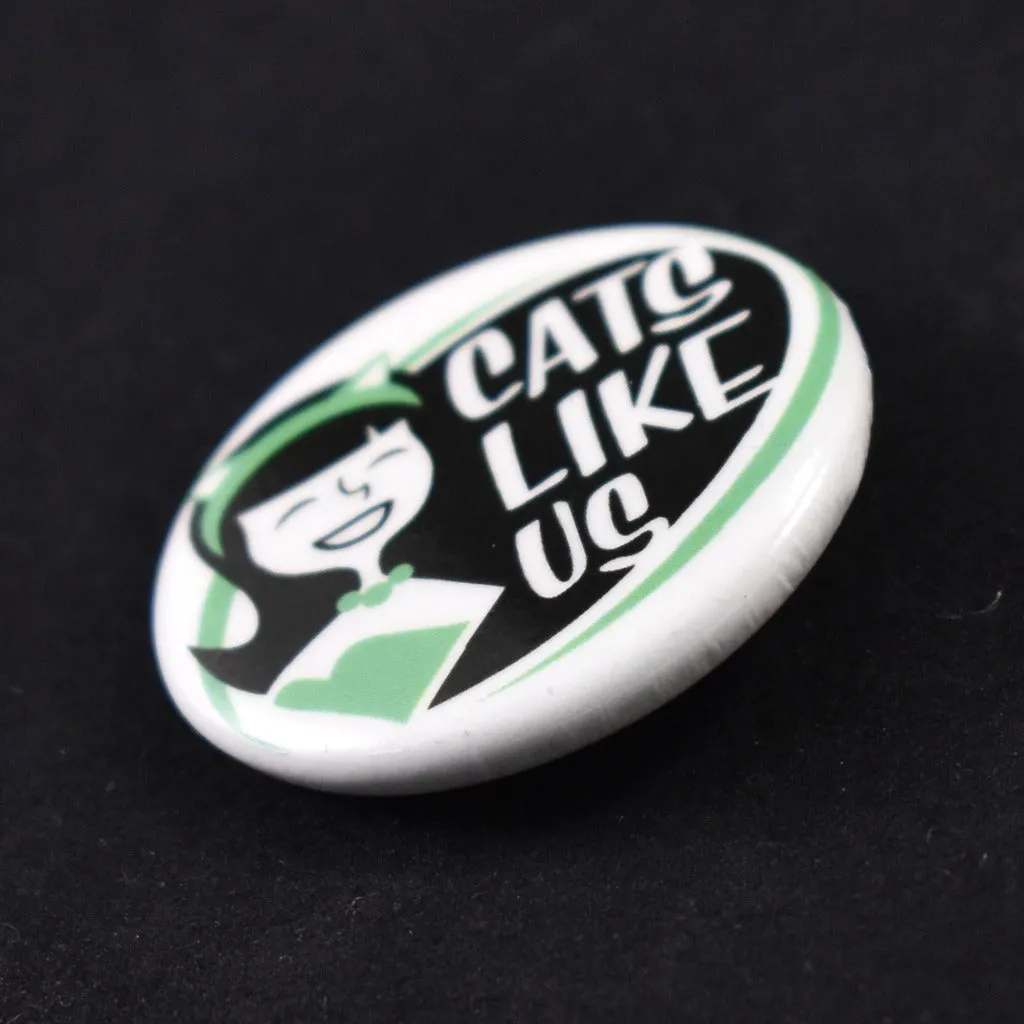 Cats Like Us Logo Button Pin