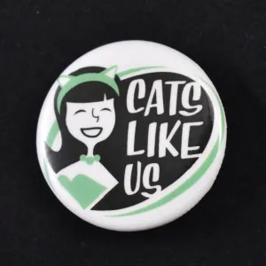 Cats Like Us Logo Button Pin