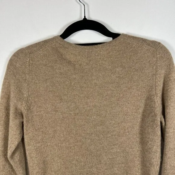 Charter Club 100% Cashmere Sweater Tan Womens Size S Crewneck Pullover Neutral