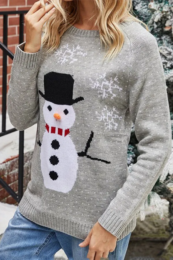 Christmas Snowman Knitted Sweater