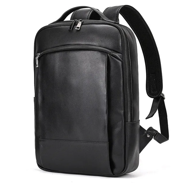 Classic Travel Retro Men Crazy Horse Leather Backpack