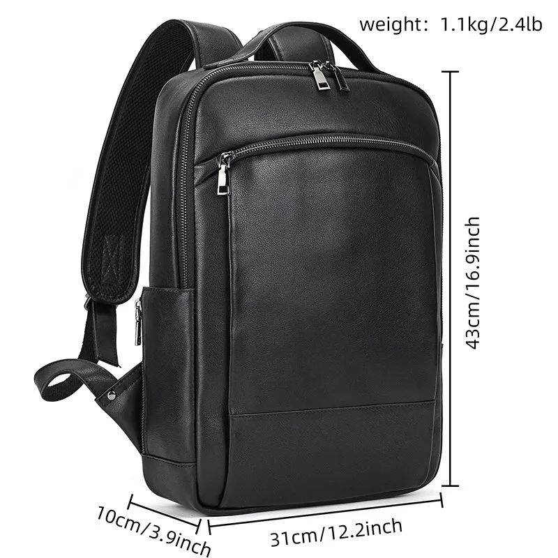 Classic Travel Retro Men Crazy Horse Leather Backpack