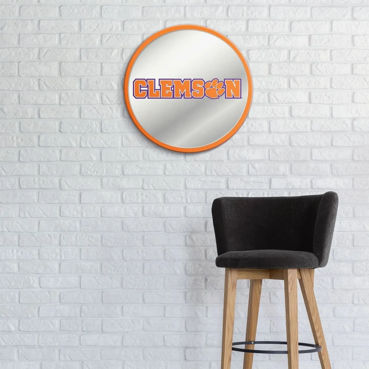 Clemson Tigers: Modern Disc Mirrored Wall Sign